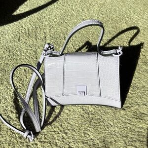 Lavender Mini Aldo Croc-Embossed Top Handle Crossbody Bag